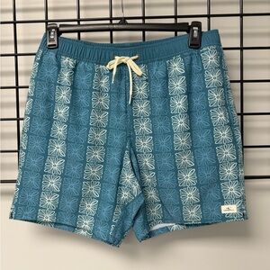 O'Neill Blue and White Patterned Swim Trunks